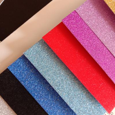 China Waterproof A4 PE Film 10 Color Matched Glitter Craft Paper Non Shredded Card Glitter Paper for sale