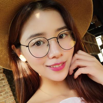 China For Reading Glasses Trendy Vintage Round Shape Monocle Branded Mens Womens Metal Gold Frames Eyeglasses for sale