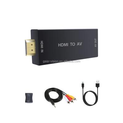 China CVBS 3RCA Cable HDMI2AV Adapter For HD Device 66(D)x55(W)x20(H)(mm) for sale