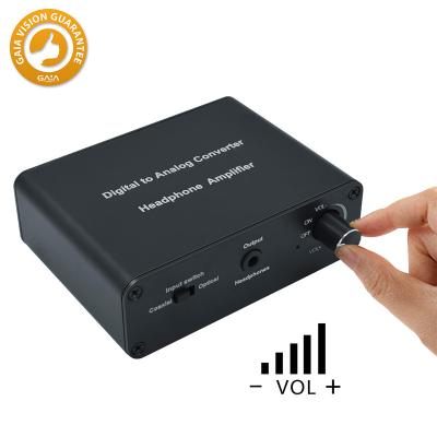 China Aluminum Optical Coaxial Digital-to-Analog Audio Audio Converter Home Theater 3.5mm System With Earphone Amplifier for sale