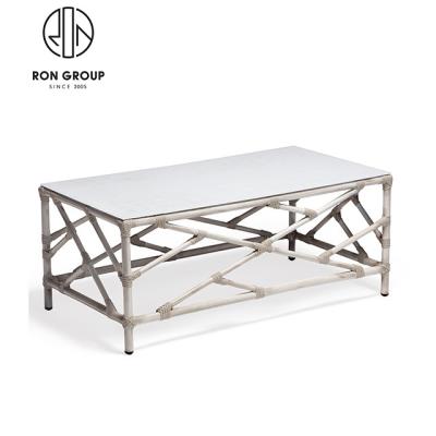 China Durable Wholesale Furniture Rectangle Tempered Glass Outdoor Dining Table for sale