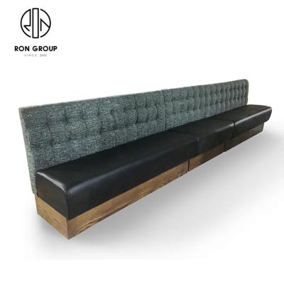 China Durable Wholesale Commercial Furniture Customize Color Cafe Bar Club Booth Restaurant Leather Seating Sofa for sale