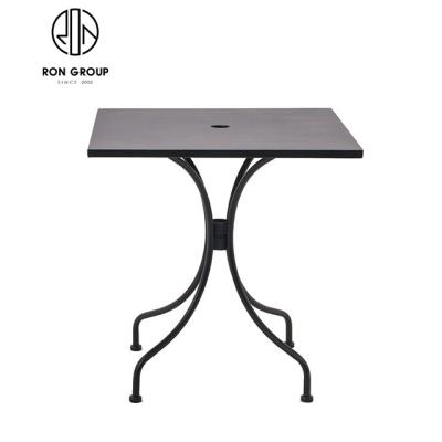 China Durable Wholesale Outdoor Steel Table With Center Hole for sale