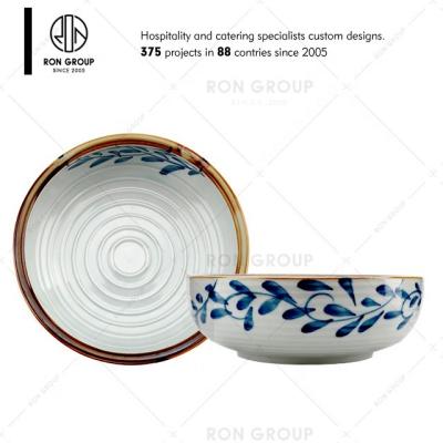 China Smooth Restaurant Viable Hot Selling Japanese Ceramic Soup Bowl for sale