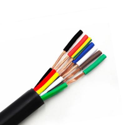 China Electric Wires 5x0.5mm2 PVC Sheath Flexible Heating Round Cable RVV 300/500V for sale