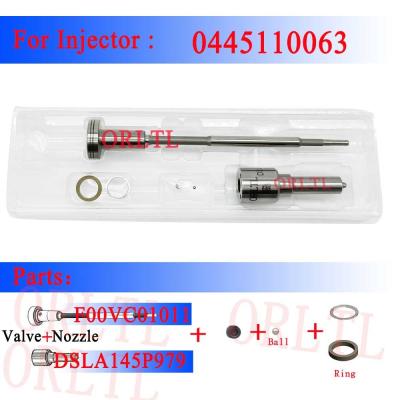 China ORLTL Fuel Nozzle DSLA145P979 (0433175278) Diesel Injector Repair Kits F00VC01011 For Bosch 0445110063 for sale