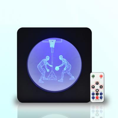 China Modern hot sale effect acrylic 3d decoration led illusion lamp acrylic light base for sale