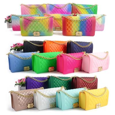 China Fashion Designer Large Capacity Jelly Bag Jelly Handbag Supplier Custom Purse For Women And Girls Colorful PVC Bag Wholesale for sale