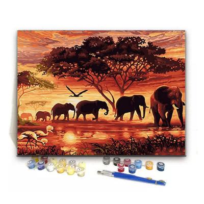 China Cartoon Diy Painting By Numbers Wholesales Paint By Numbers customize canvas Painting With Frame Custom Paint By Numbers For Adults for sale