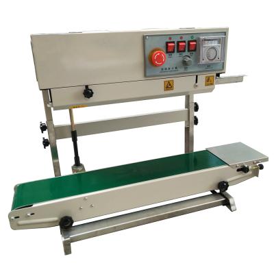 China Continuous Vertical Type Plastic Commodity Bags Heat Sealing Machine Strip Sealer for sale