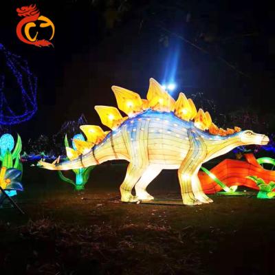 China Custom Chinese Decoration Silk Lanterns Electric Dinosaur Electric Silk Lantern For Sale for sale