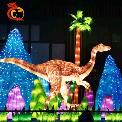 China High quality outdoor electric chinese dinosaur silk lanterns chinese electric lanterns for sale for sale