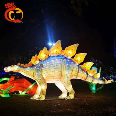 China chinese traditional outdoor electric chinese lantern red giant dinosaur silk lanterns for sale for sale