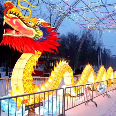 China Chinese Traditional Dragon Silk Lantern Show Lantern Exhibition New Year Festival Decoration For Sale for sale