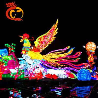 China Chinese Traditional Colorful Decorative Lantern Silk Festival Lantern Demonstration Exhibition for sale