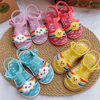 China Jelly Flat Sandal Shoes Girl Summer MINI Dual Density Children's Princess Shoes Plastic Girls Casual Pink Shoe Girl Waterproof Outdoor Sandal Children for sale