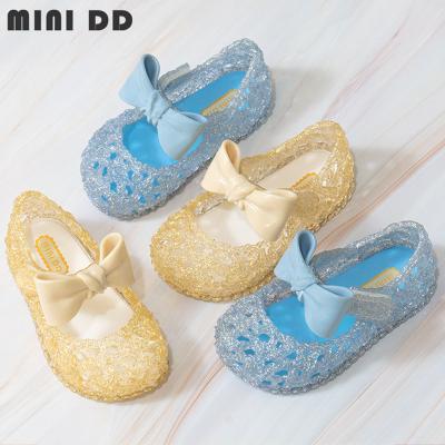 China 2022 Summer Double Density Lovely Lightweight MINI Bow Shoes Fancy Sandal For Girls Wholesale Cavity Design Fashion Shoes for sale