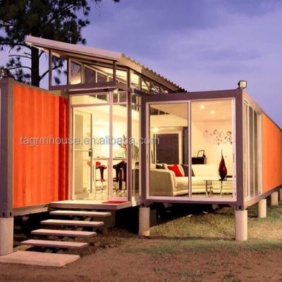 China Modern Home Design Steel Structure Modular Tiny Home Prefab Villa Easy Assemble 40Ft Luxury Home Container House for sale