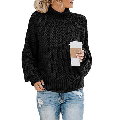 China 2021 fall and winter new breathable loose loose neck sweater plus size sweater women's high for sale