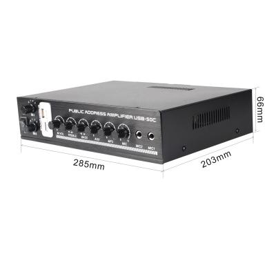 China MP3 / USB / SD / BT / AUX / LINE Mixer Surround - Sound 2 Zone 70 / 100V Amplifier For Parking for sale