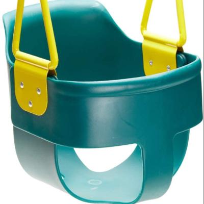 China Modern High Back Full Bucket Toddler Swing Seat 3.0 with finger grip, plastic coated chains and Carabiners for easy install for sale