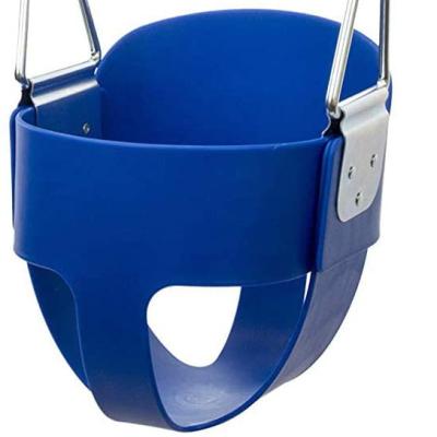 China Modern High Back Full Bucket Toddler Swing Seat With Plastic Coated Chains And Carabiners For Easy Install for sale