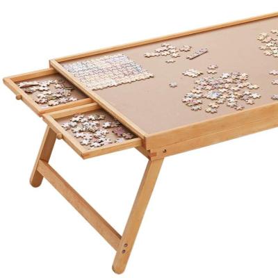 China Wooden Puzzle Board, 1500 Piece Puzzle Table For Adults And Teens, Puzzle Boards And Storage Puzzle Wooden Tray Loafer for sale