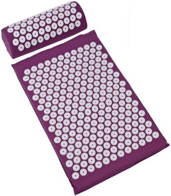 China Massage Acupressure Mat and Pillow Set for Back/Neck Pain Relief and Muscle Relaxation for sale