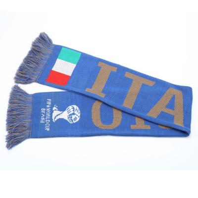 China Customized Colors Eco - Friendly Knit Soccer Football Sport Soccer Scarf for sale