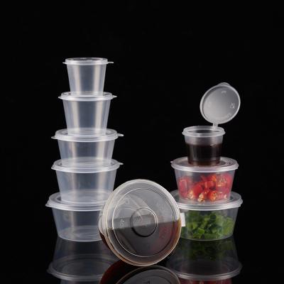 China Free Sample Modern Microwave Safe Disposable Sauce Cup Hinged Lid PP Sauce Cups for sale