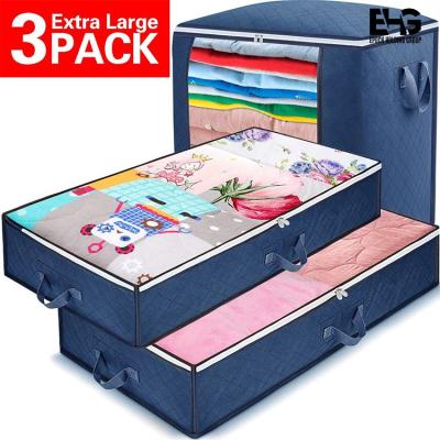 China Contemporary Factory Made Transparent Covering Organizer OEM Bedding Fabric Under Bed Storage Bag From Professional Backpack Manufacturer for sale