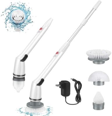 China 2020 New Design Sustainable Household Multifunctional Rechargeable Cordless Automatic Telescopic Rotating Scrubber Cleaning Electric Brush for sale