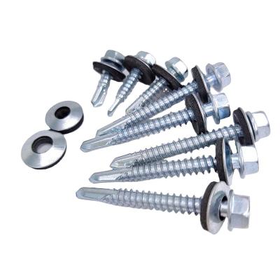 China HEX Self Drilling Screw Hex Head With EPDM Bonded Washer Galvanized for sale