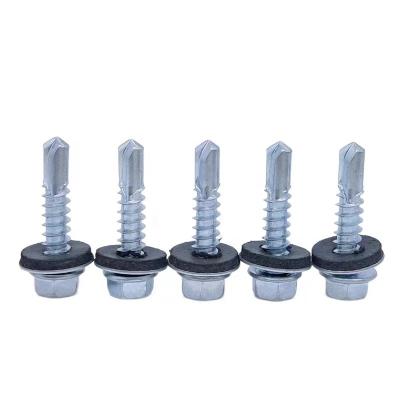 China HEX Metal Steel Roofing Screws Hex Head Self Drilling Screws With EPDM Bonded Washer for sale