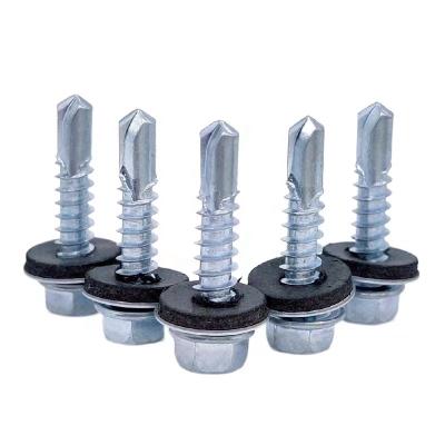 China HEX DIN7504K Roofing Screws Hex Self Drilling Screws Carbon Steel Galvanized/Ruspert for sale