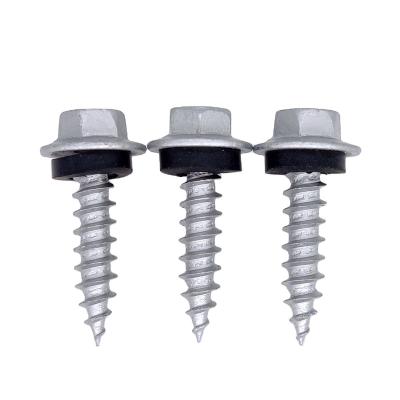 China HEX Hexagon  Flange Head Self Tapping Screw Ruspert Plated Carbon Steel for sale