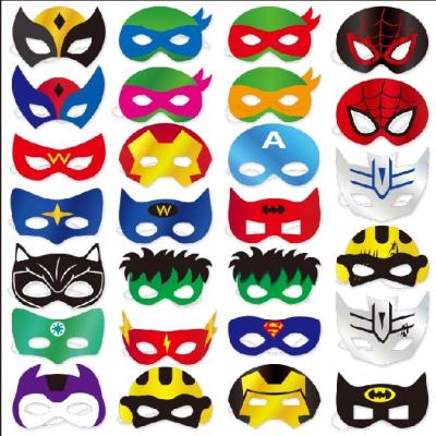 China Toy Superhero theme for party supplies kids child face toy hero cosplay theme paper decoration customize available for sale