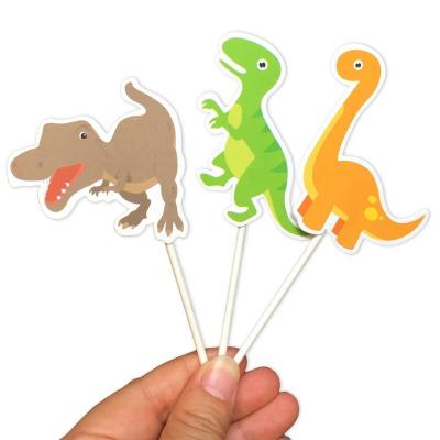 China Dinosaur Theme Boys Birthday Photos Paper Props For Cake Topper Wrapper Party Tableware Supplies Recyclable for sale