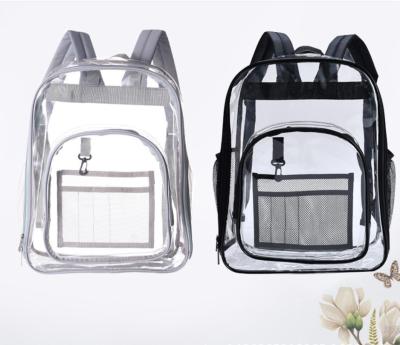 China New Vacation Bagpack Waterproof Clear Transparent Backpack Unisex Travel Waterproof PVC Bag Student Bag Customized Packing Schoolbag Large for sale