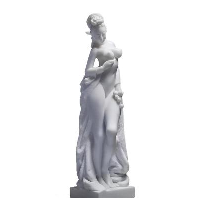 China Eclectic Hand-made Marble Statue Stone Nude Girl Garden Statue for sale