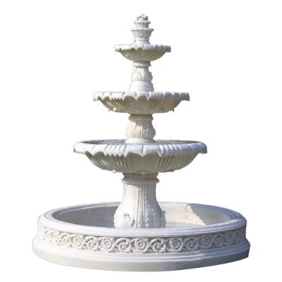 China Craftsman OEM Natural Marble Fountain Sculpture Garden Water Fountains For Outdoor Landscape for sale