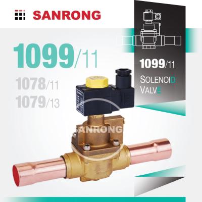 China General Sanrong Air Conditioner Brass Solenoid Valve with AC 220v, 1099/11 1078/11 1079/13 Castel Solenoid Valve Italy for sale