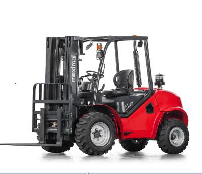 China Hotels 3.5ton 2WD WHEEL DRIVE Terrain Vehicles Load Capacity Forklift Rough Terrain 2 Wheel Diesel Loader Lifter Equipment for sale