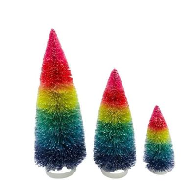 China New Product Sisal Gift Set Mini Tree Christmas Decor Tabletop Ornaments Small Christmas Tree for sale