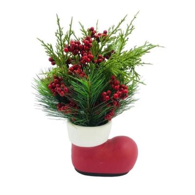 China EPS Christmas Mini Sisal Trees For Craft Bottle Sweep Pines For Christmas Village Artificial Snow Frost Trees for sale