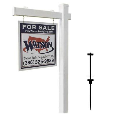 China Long Life Fentech 36 Arm Vinyl PVC Real Estate White Plastic Sign Post for sale