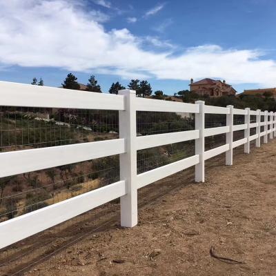 China Horse Ranch Meadow Fence Easily Assembled Plastic Vinyl PVC, Cheap Plastic White Vinyl PVC Horse Fence for sale