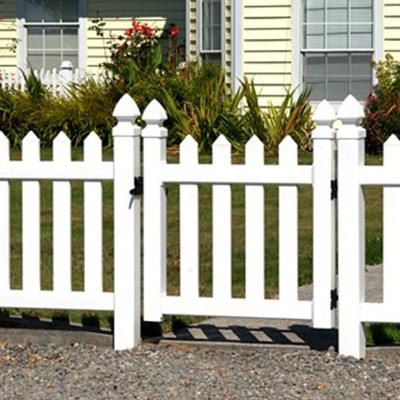 China Easily Assembled Fentech UV Proof Barrier Picket Vinyl, Fence For Garden, White Plastic PVC Vinyl Fencing for sale