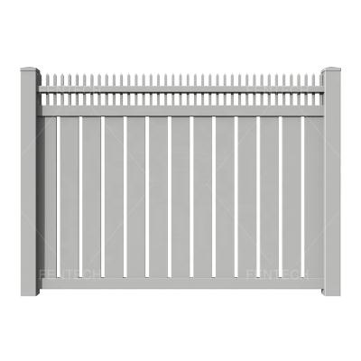 China 8ft Semi-Privacy Easily Assembled Picket Top Barrier, Semi-Privacy Vinyl Barrier, PVC Semi-Privacy Barrier for sale