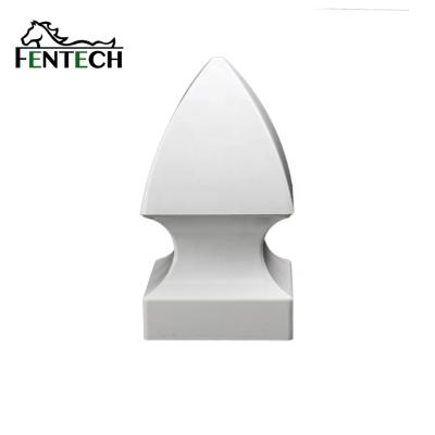 China Easily Assembled White Gothic Square Plastic 5 Inch Fence Post Cap Fence for sale